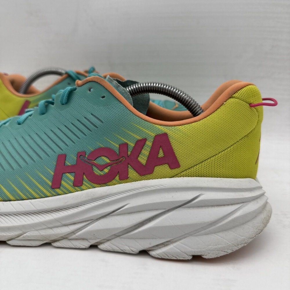 Hoka One One Rincon 3 Mens 11.5D Shoes Green Yellow Running Sneaker 1119395 CEPR - Picture 14 of 16